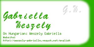 gabriella weszely business card